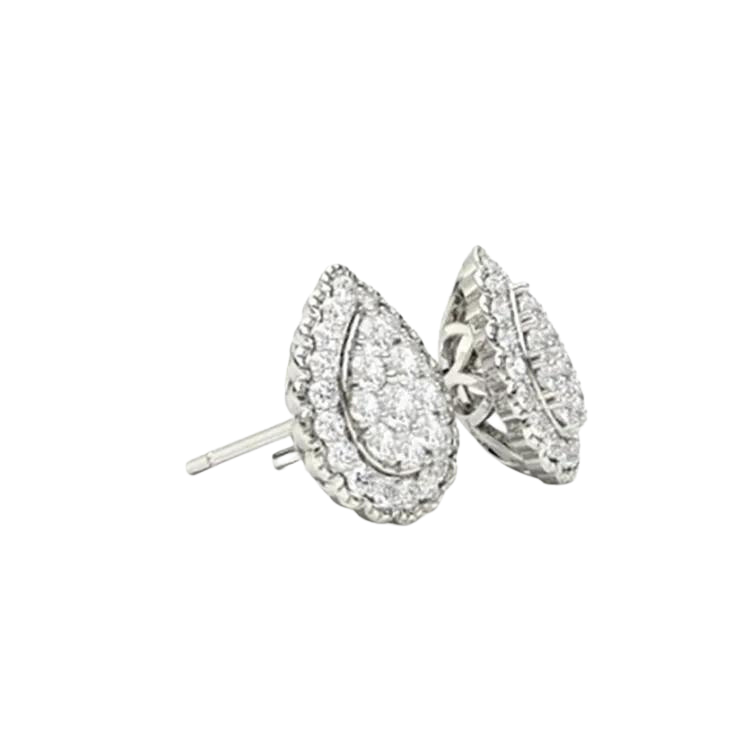 Sparkling Pear Lab Grown Diamond Stud Earrings