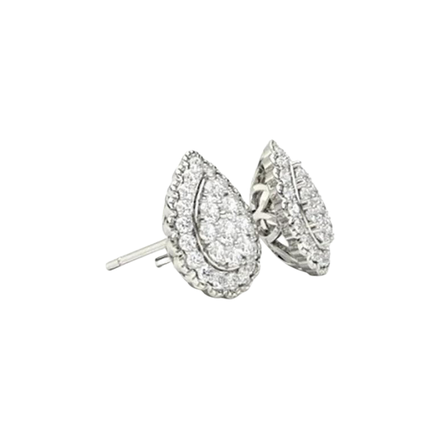 Sparkling Pear Lab Grown Diamond Stud Earrings