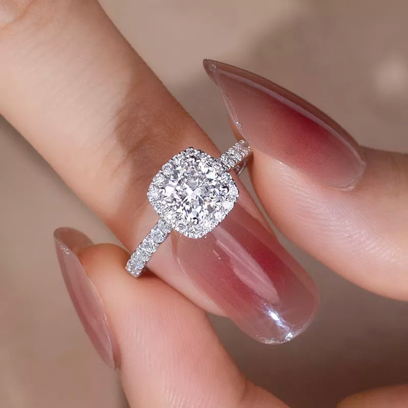 Cushion Cut Diamond Engagement Ring