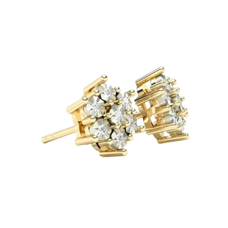 Fine 18k Gold Diamond Studs Earrings