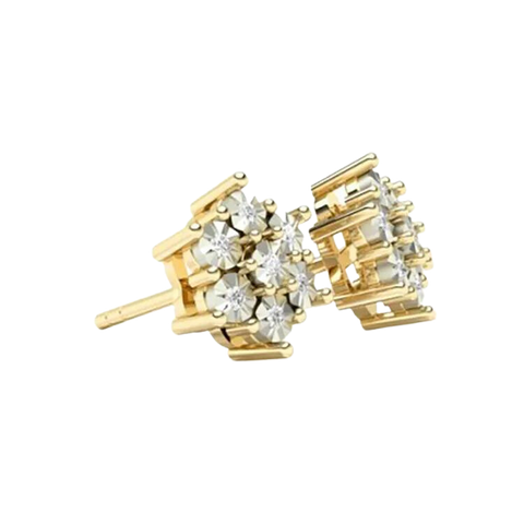 Fine 18k Gold Diamond Studs Earrings