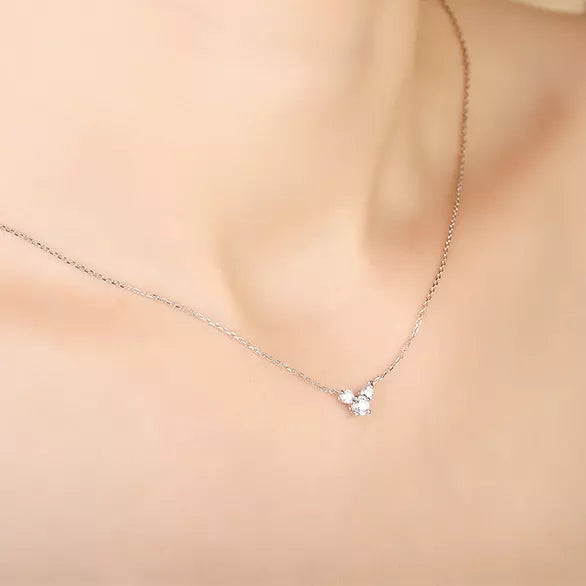 Three Diamond Necklace