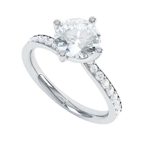 Delicate Design Lab Grown Diamond Engagement Ring