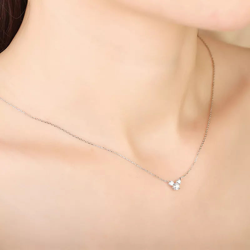 Three Diamond Necklace