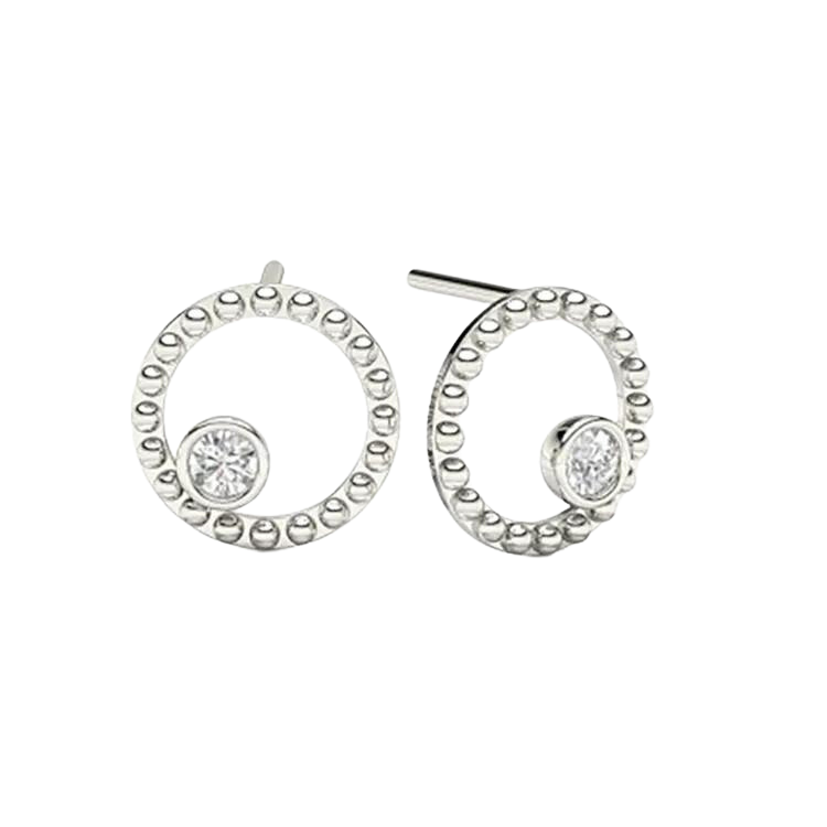 Classic Diamond Hoop Earrings