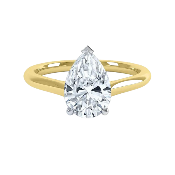 Luxury Pear Cut Lab Grown Diamond Ring