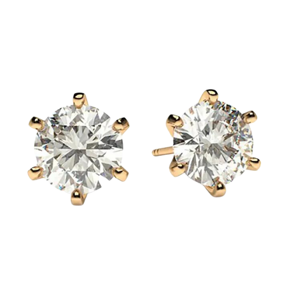 18k White Gold Fine Diamond Studs Earrings