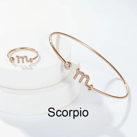 All Zodiac Sign 18k Gold Lab Diamond Ring