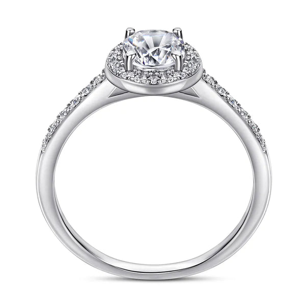 Sterling Silver Oval Cubic Zircon Ring