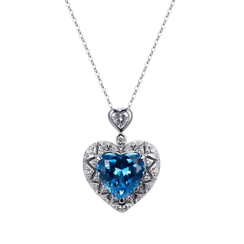 Moissanite High Carbon Diamond Fine Silver Necklace