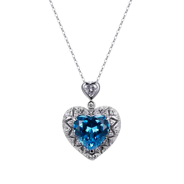 Moissanite High Carbon Diamond Fine Silver Necklace