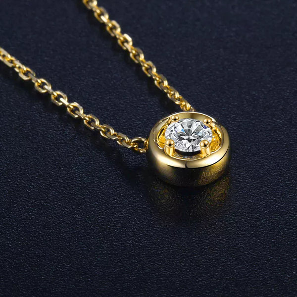 18K Yellow Gold Diamond Necklace