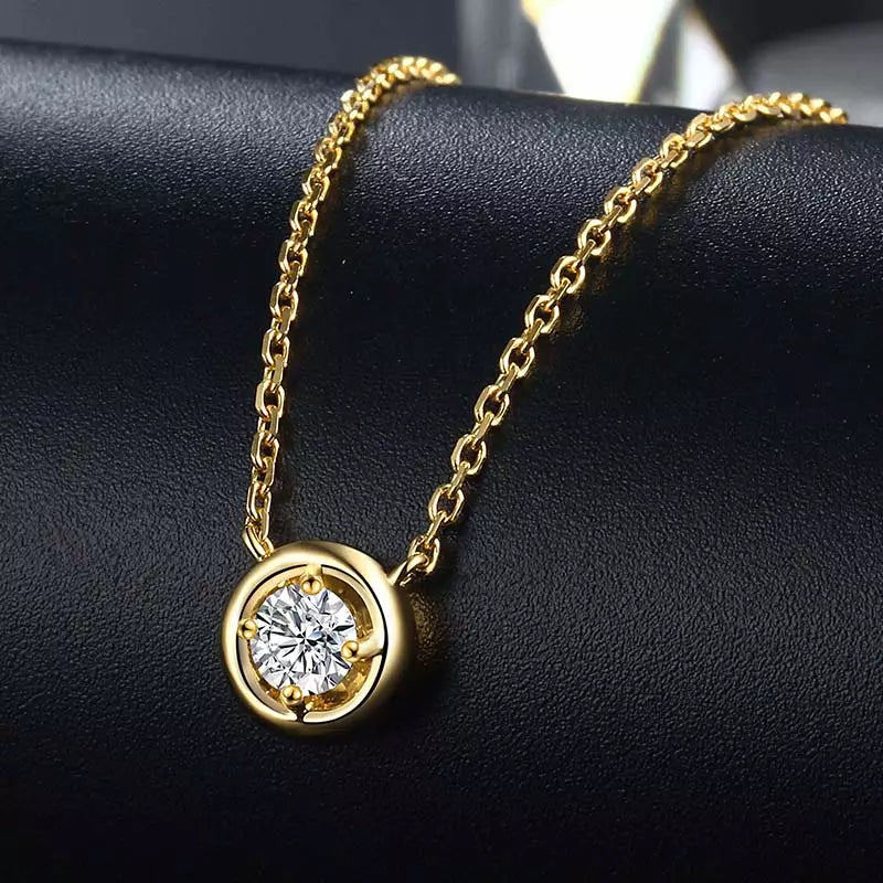 18K Yellow Gold Diamond Necklace