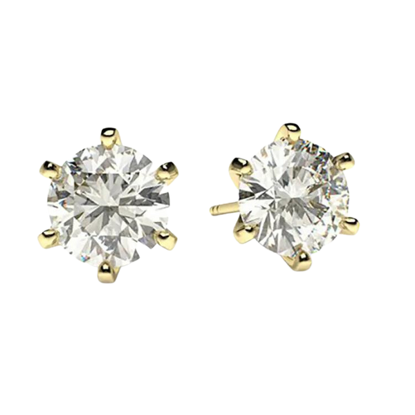 18k White Gold Fine Diamond Studs Earrings