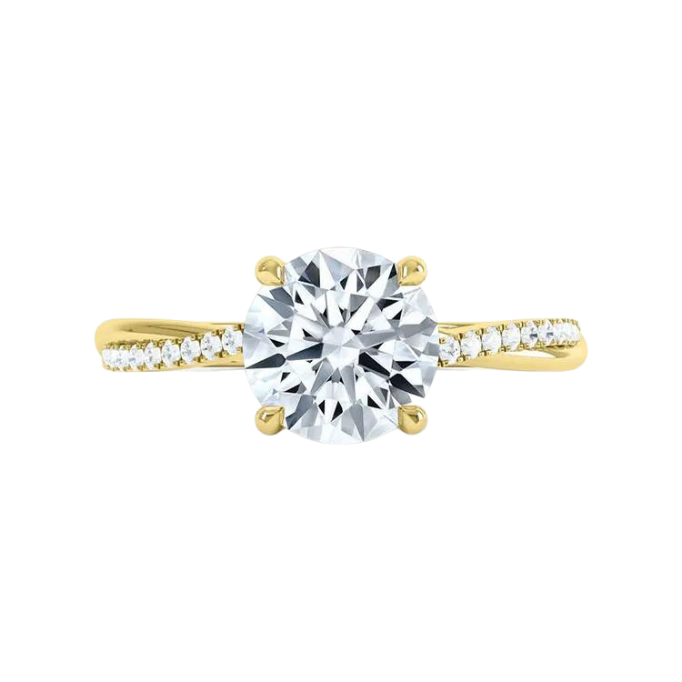 1Ct Round Brilliant Cut Lab Grown Diamond Engagement Ring