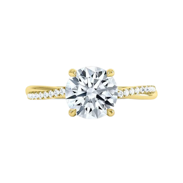 1Ct Round Brilliant Cut Lab Grown Diamond Engagement Ring