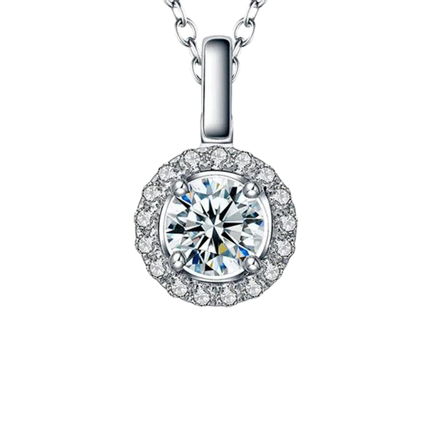 18k White Gold Lab Grown Diamond Necklace With Earrings Set