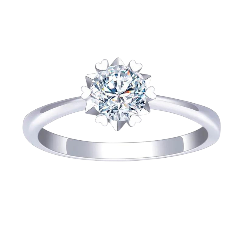 18k Gold 1Ct CLASSIC SOLITAIRE Lab Diamond Ring