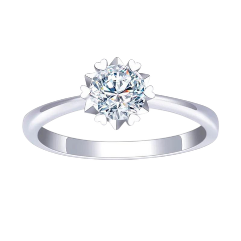 18k Gold 1Ct CLASSIC SOLITAIRE Lab Diamond Ring