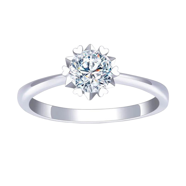 18k Gold 1Ct CLASSIC SOLITAIRE Lab Diamond Ring