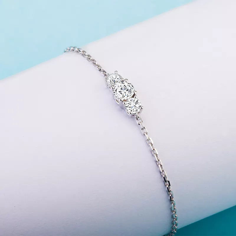 Delicate Bracelet for Women Solid Gold 18k Lab Grown Diamond