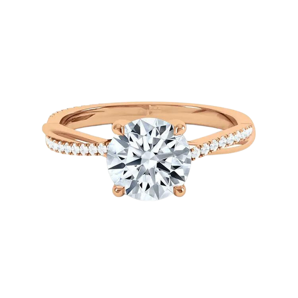 1Ct Round Brilliant Cut Lab Grown Diamond Engagement Ring