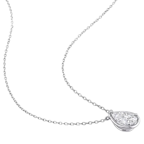 Classic Pear Cut Dazzling Diamond Necklace