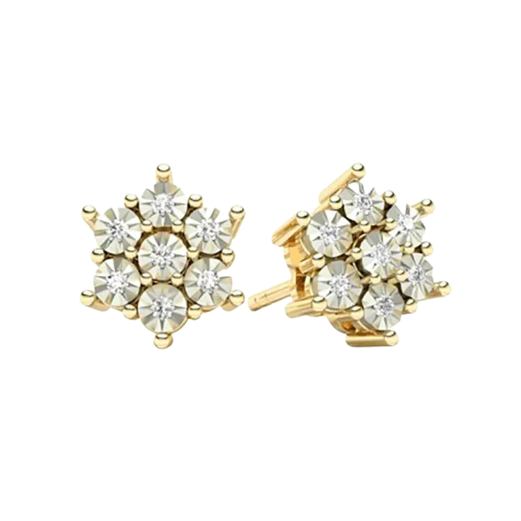 Fine 18k Gold Diamond Studs Earrings