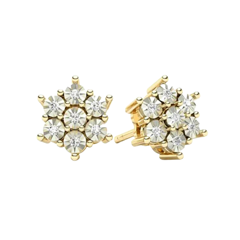 Fine 18k Gold Diamond Studs Earrings