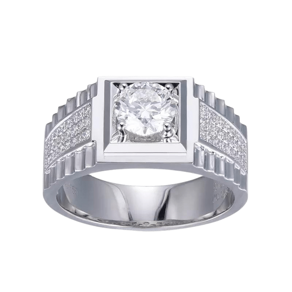 1Ct Round Cut Diamond Ring For Men