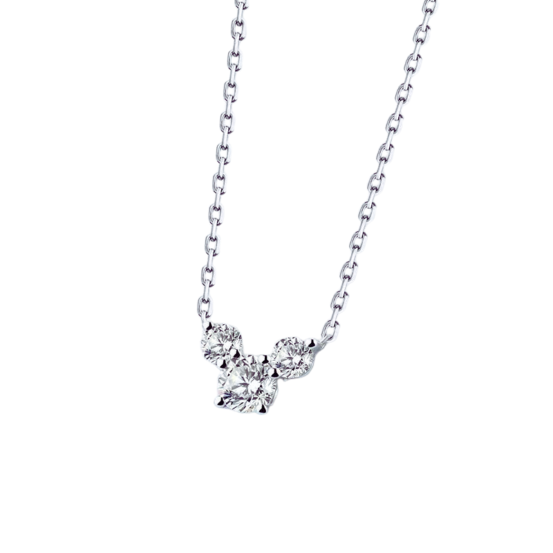 Three Diamond Necklace