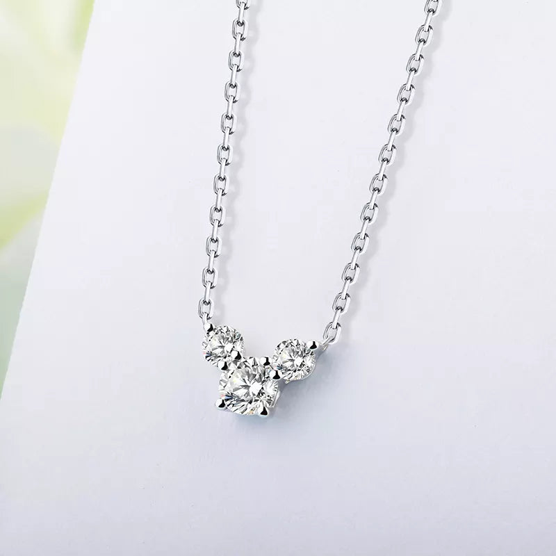 Three Diamond Necklace