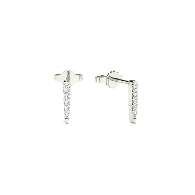 Unique Design Long Diamond Earrings