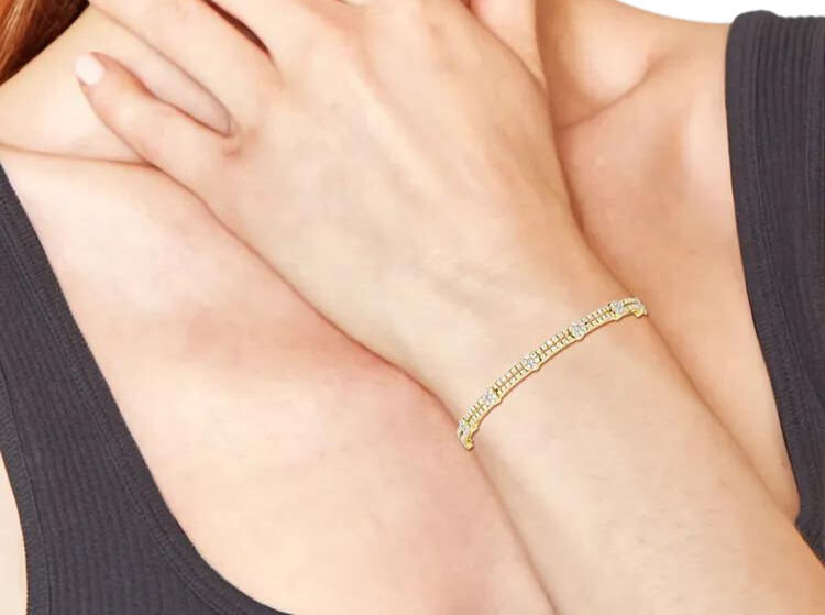 18k Gold Lab Grown Diamond Bracelet