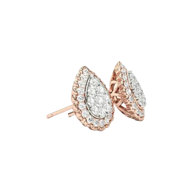 Sparkling Pear Lab Grown Diamond Stud Earrings