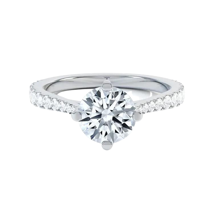 Classic Six Claw Round Brilliant Cut Diamond Engagement Ring