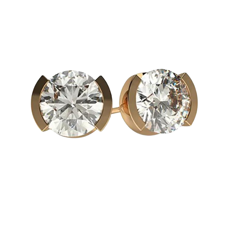 Round Brilliant Cut Diamond Studs Earrings