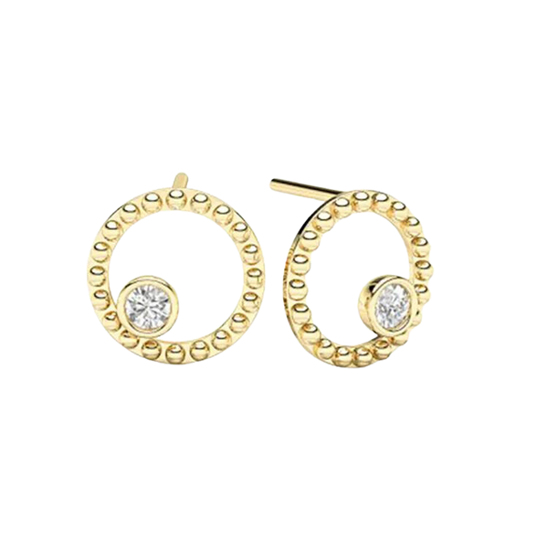 Classic Diamond Hoop Earrings