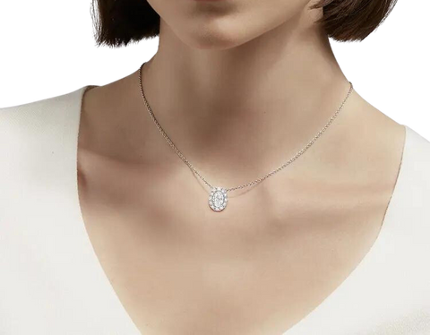 Luxurious Oval Cut Diamond Necklace