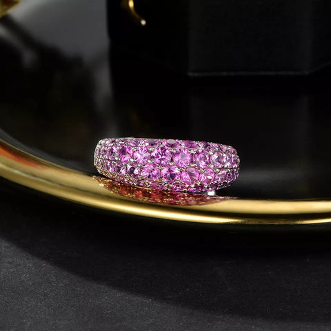 Luxury Ring Natural Pink Sapphire 18k gold