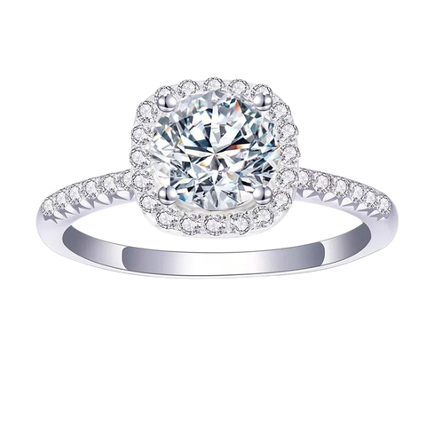 1Ct Cushion Cut Diamond Engagement Ring