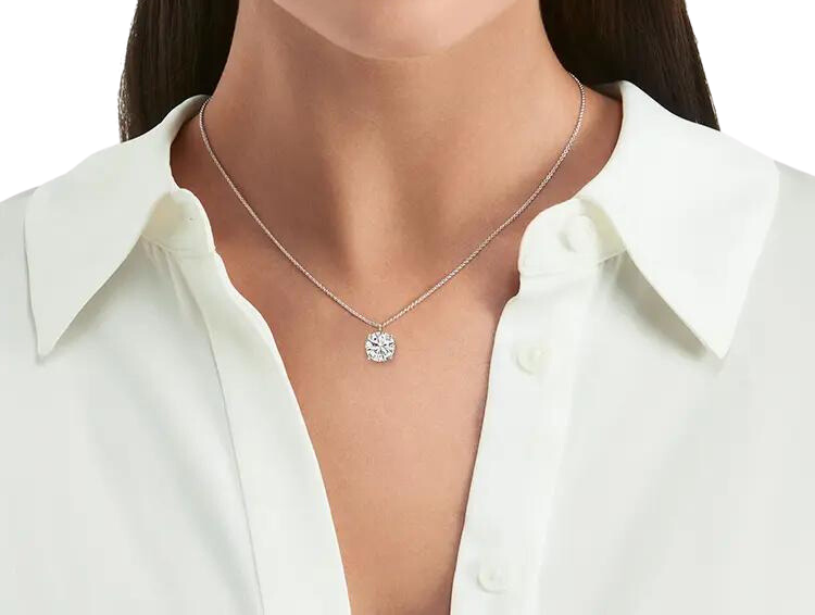 Luxury Round Brilliant Cut Diamond Necklace