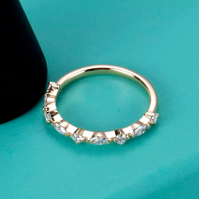 18k Yellow Gold Lab Grown Diamond Eternity Ring