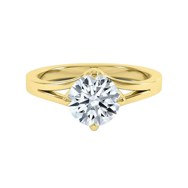 Classic 18K Gold 1 Carat Lab Diamond Solitair Ring