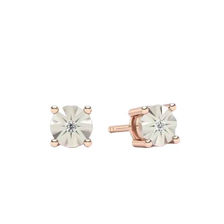 18k Gold Diamond Studs Earrings