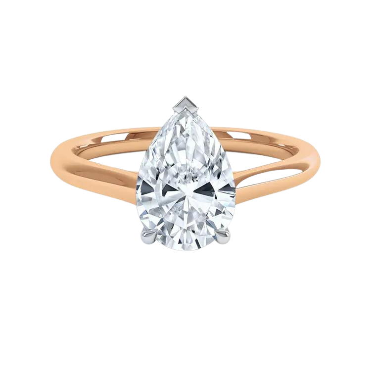 Luxury Pear Cut Lab Grown Diamond Ring