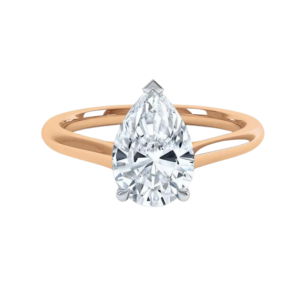 Luxury Pear Cut Lab Grown Diamond Ring