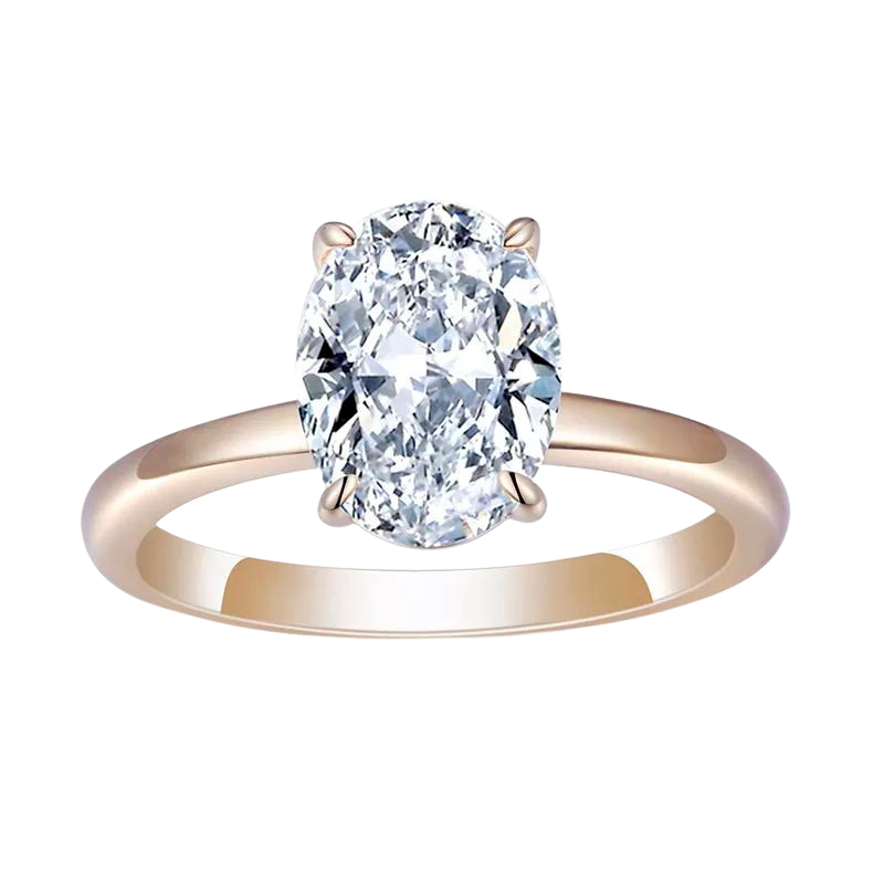 Classic Solitaire 2ct Diamond 14k Yellow Gold Ring