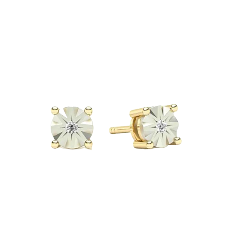 18k Gold Diamond Studs Earrings