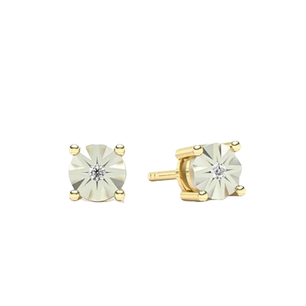 18k Gold Diamond Studs Earrings